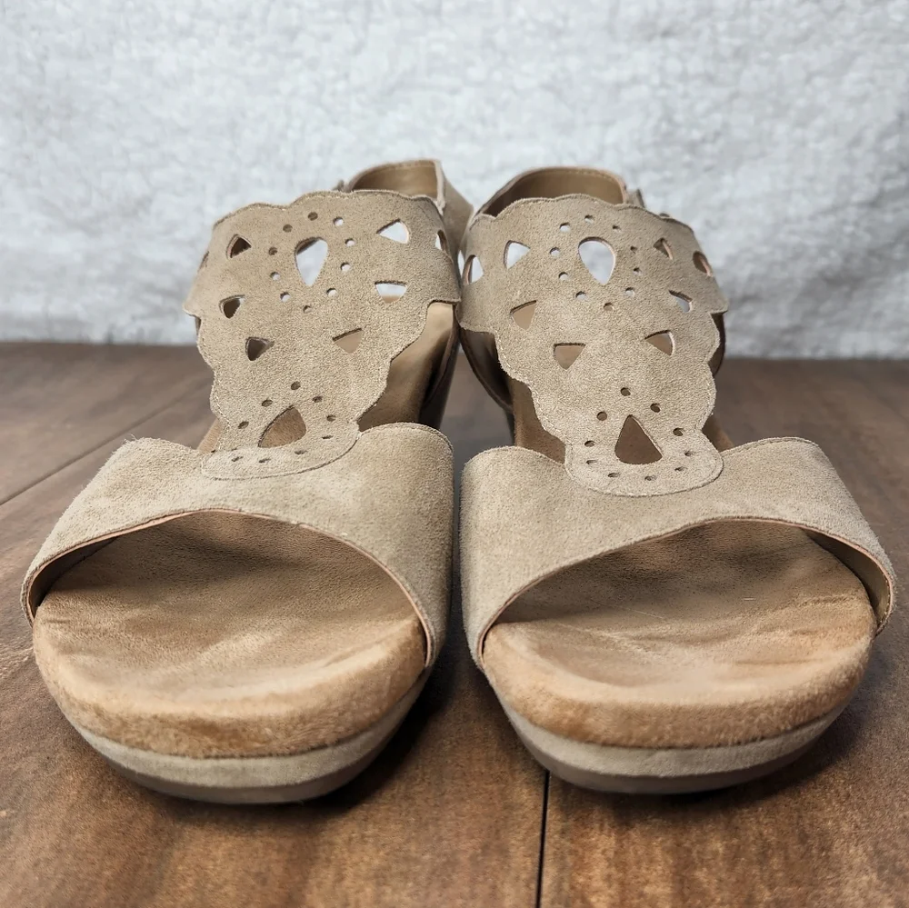 Bjorndal Suede Leather Wedge Sandals Size 11 - Picture 3 of 9